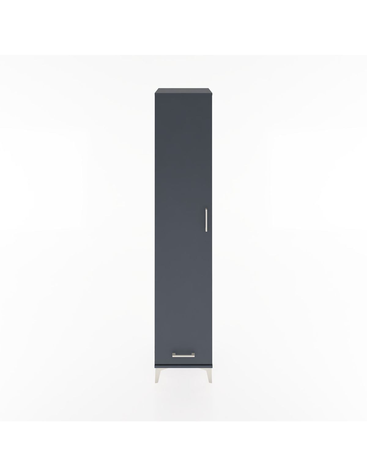 Hyperion Dolap 5 Raflı Tek Çekmeceli Tek Kapaklı 44x44x221 Antrasit-Antrasit