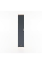 Hyperion Dolap 5 Raflı Tek Çekmeceli Tek Kapaklı 44x44x221 Çam-Antrasit