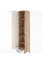 Hyperion Dolap 5 Raflı Tek Çekmeceli Tek Kapaklı 44x44x221 Çam-Aytaşı