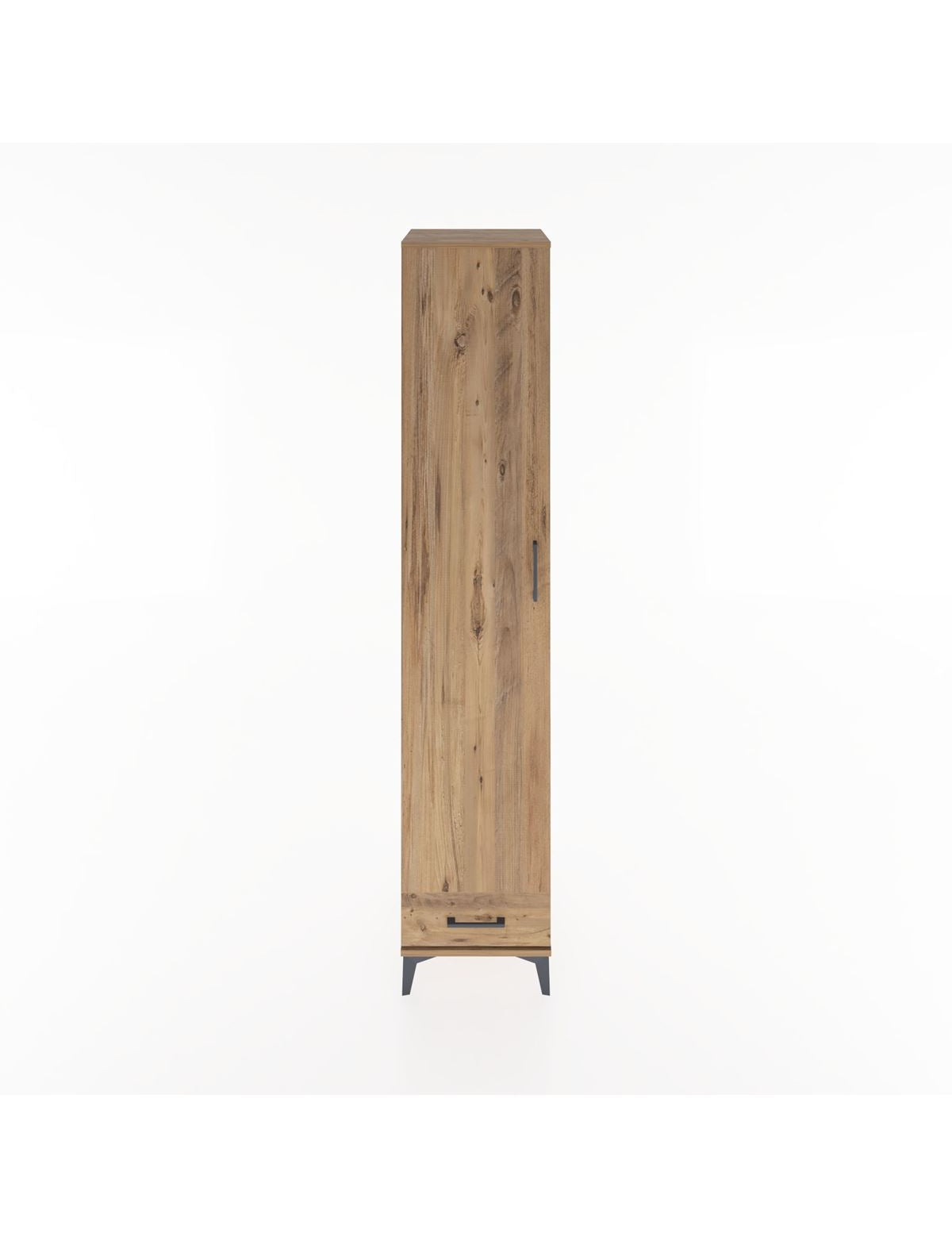 Hyperion Dolap 5 Raflı Tek Çekmeceli Tek Kapaklı 44x44x221 Çam-Çam