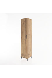 Hyperion Dolap 5 Raflı Tek Çekmeceli Tek Kapaklı 44x44x221 Çam-Çam