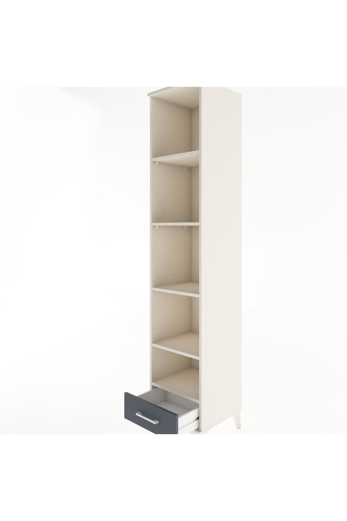 Hyperion Dolap 5 Raflı Tek Çekmeceli 44x44x221 Aytaşı-Antrasit