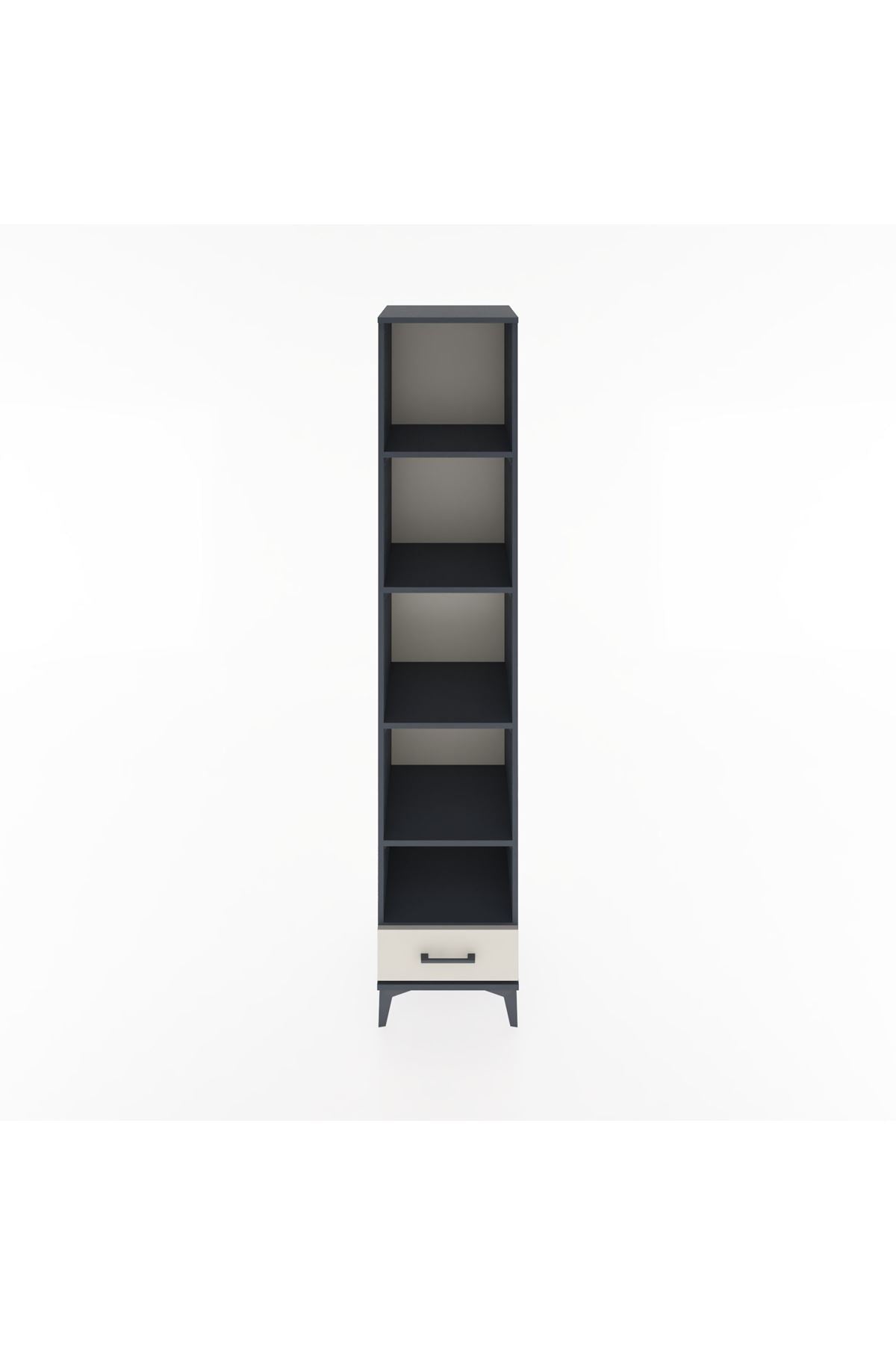 Hyperion Dolap 5 Raflı Tek Çekmeceli 44x44x221 Antrasit-Aytaşı