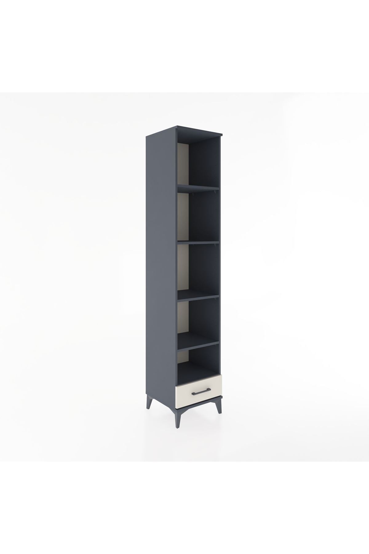 Hyperion Dolap 5 Raflı Tek Çekmeceli 44x44x221 Antrasit-Aytaşı