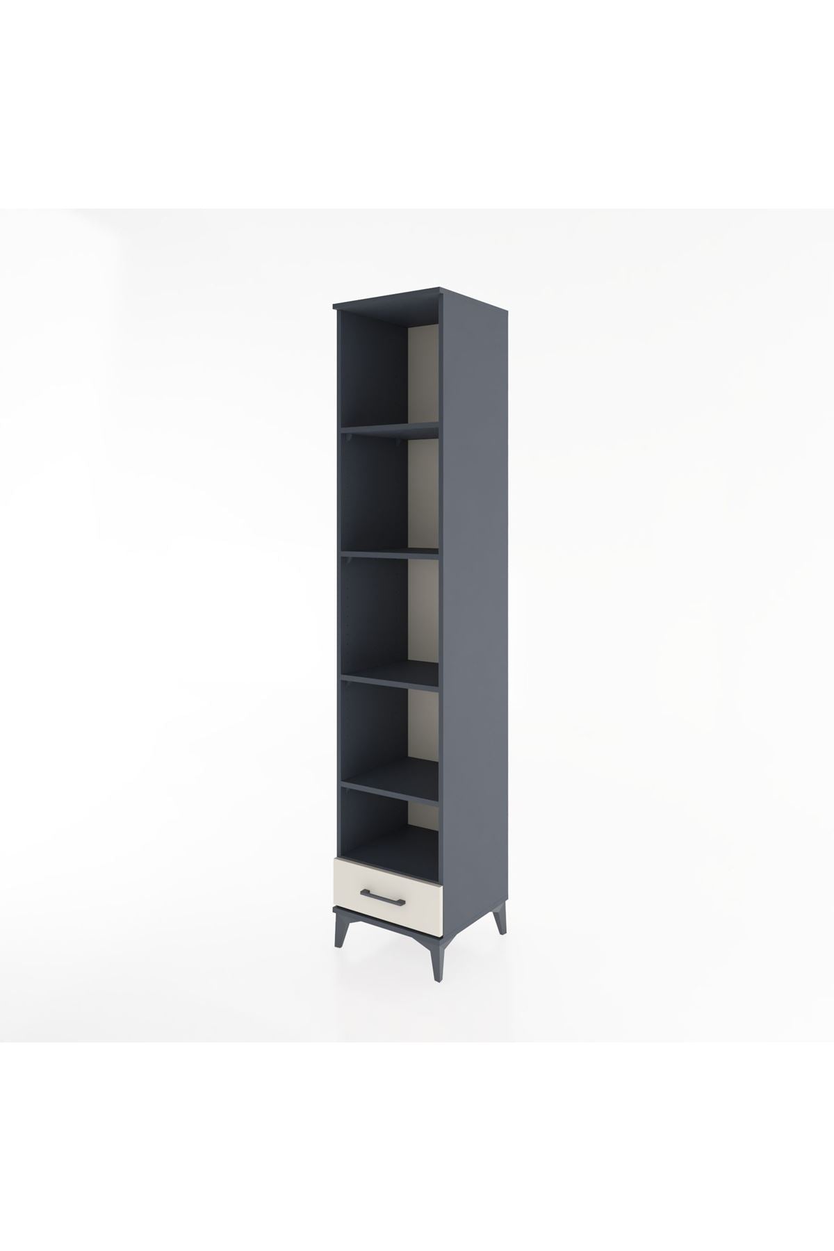 Hyperion Dolap 5 Raflı Tek Çekmeceli 44x44x221 Antrasit-Aytaşı