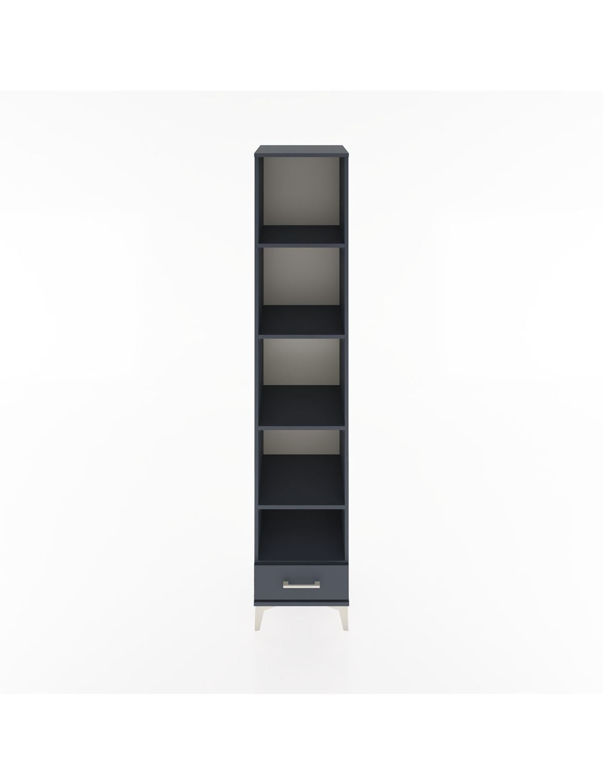 Hyperion Dolap 5 Raflı Tek Çekmeceli 44x44x221 Antrasit-Antrasit