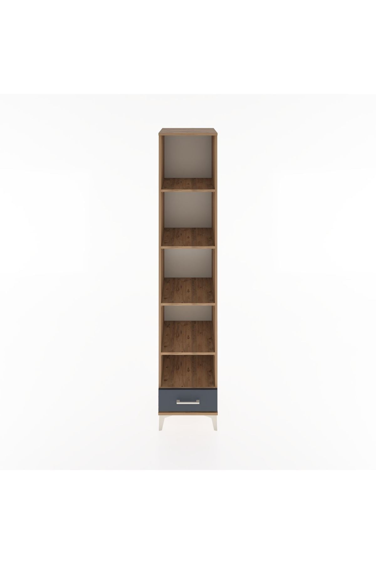 Hyperion Dolap 5 Raflı Tek Çekmeceli 44x44x221 Çam-Antrasit