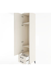 Hyperion Dolap 3 Raflı 2 Çekmeceli Tek Askılı 44x44x221 Aytaşı-Aytaşı