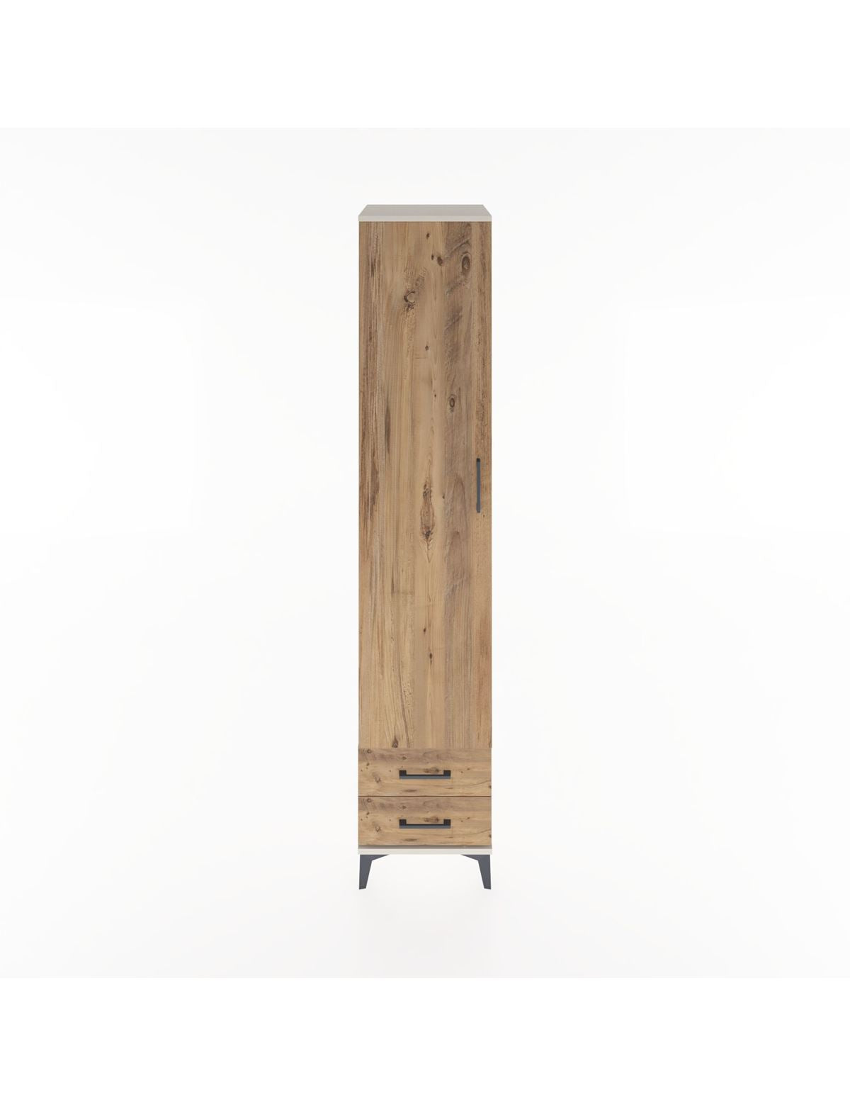 Hyperion Dolap 3 Raflı 2 Çekmeceli Tek Askılı 44x44x221 Aytaşı-Çam