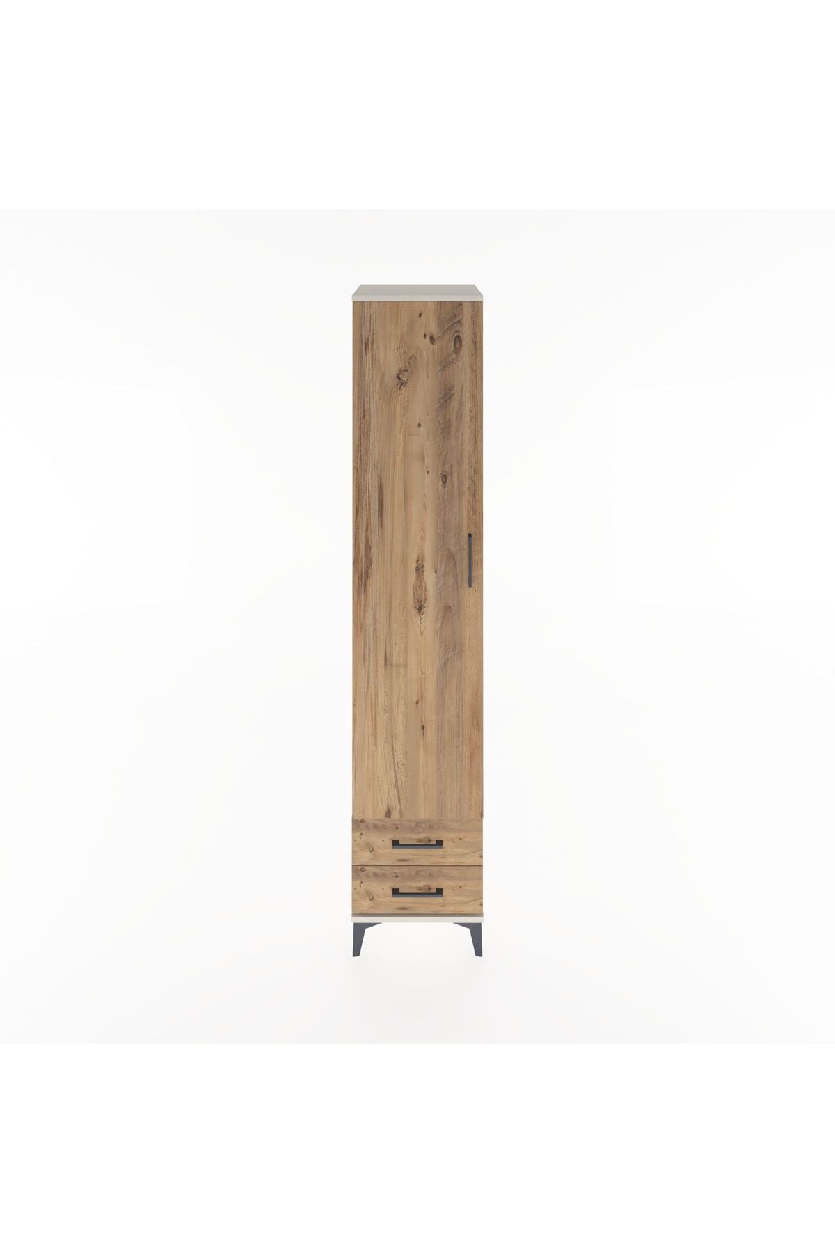 Hyperion Dolap 3 Raflı 2 Çekmeceli Tek Askılı 44x44x221 Aytaşı-Çam