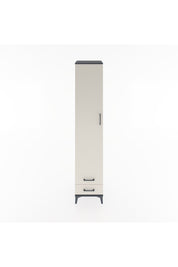 Hyperion Dolap 3 Raflı 2 Çekmeceli Tek Askılı 44x44x221 Antrasit-Aytaşı