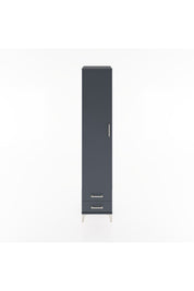 Hyperion Dolap 3 Raflı 2 Çekmeceli Tek Askılı 44x44x221 Antrasit-Antrasit