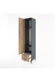 Hyperion Dolap 3 Raflı 2 Çekmeceli Tek Askılı 44x44x221 - S61M009V6B