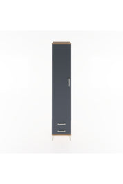 Hyperion Dolap 3 Raflı 2 Çekmeceli Tek Askılı 44x44x221 Çam-Antrasit