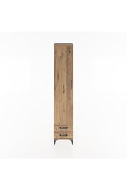 Hyperion Dolap 3 Raflı 2 Çekmeceli Tek Askılı 44x44x221 Çam-Çam