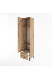Hyperion Dolap 3 Raflı 2 Çekmeceli Tek Askılı 44x44x221 - S61M009V9B