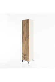 Hyperion Dolap 5 Raflı 2 Çekmeceli Tek Kapaklı 44x44x221 Aytaşı-Çam