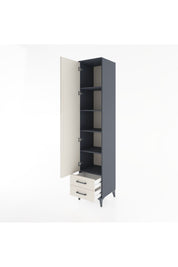 Hyperion Dolap 5 Raflı 2 Çekmeceli Tek Kapaklı 44x44x221 Antrasit-Aytaşı