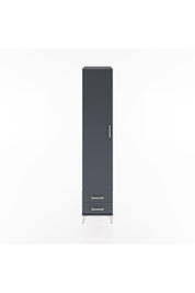 Hyperion Dolap 5 Raflı 2 Çekmeceli Tek Kapaklı 44x44x221 Antrasit-Antrasit