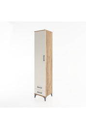 Hyperion Dolap 5 Raflı 2 Çekmeceli Tek Kapaklı 44x44x221 Çam-Aytaşı