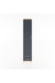 Hyperion Dolap 5 Raflı 2 Çekmeceli Tek Kapaklı 44x44x221 Çam-Antrasit