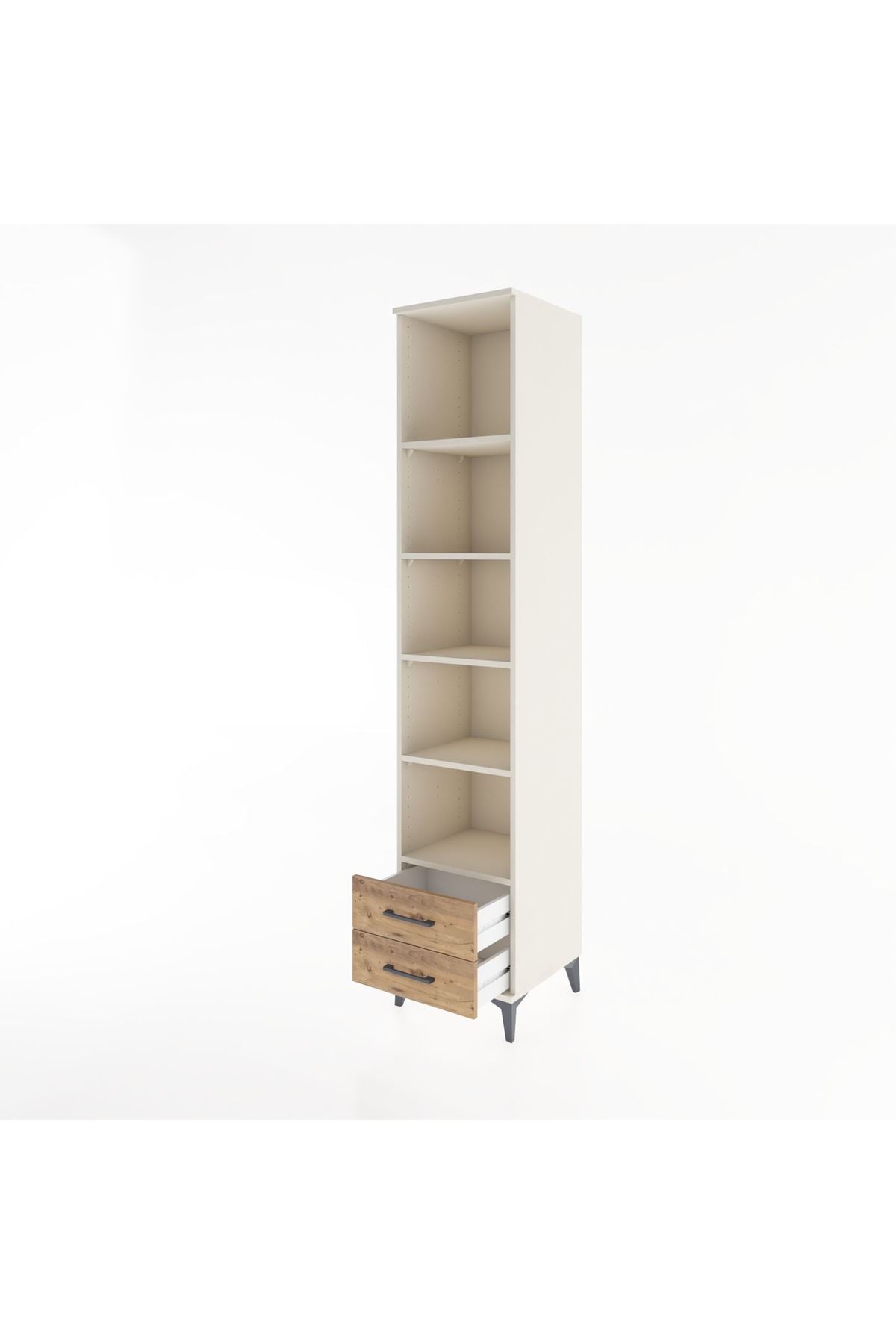 Hyperion Dolap 5 Raflı 2 Çekmeceli 44x44x221 Aytaşı-Çam