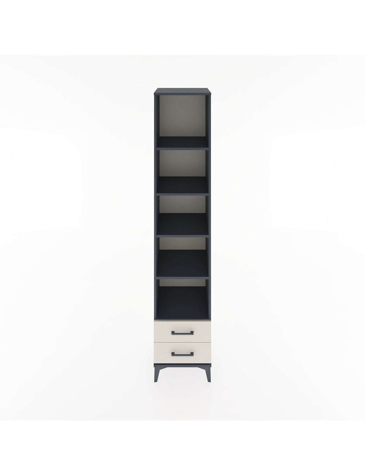 Hyperion Dolap 5 Raflı 2 Çekmeceli 44x44x221 Antrasit-Aytaşı