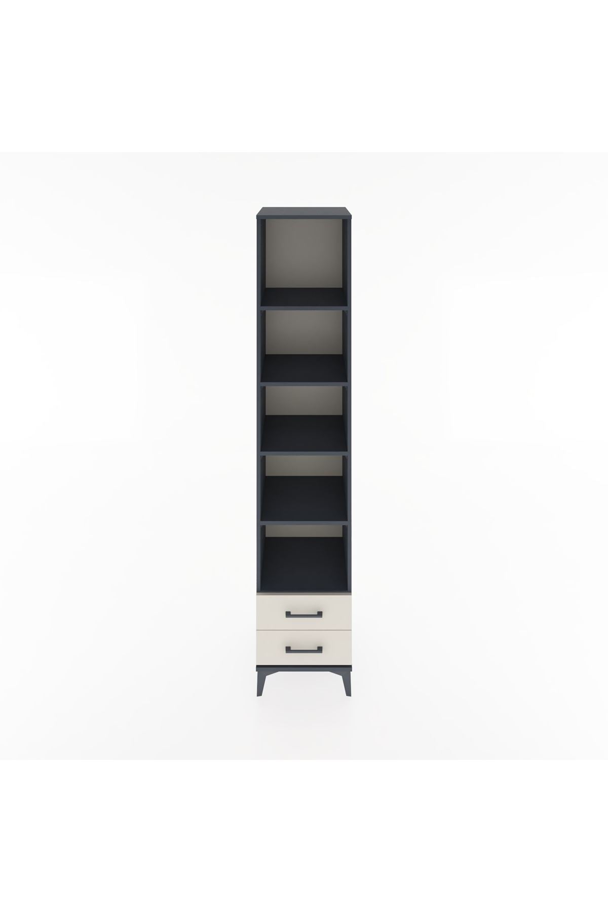 Hyperion Dolap 5 Raflı 2 Çekmeceli 44x44x221 Antrasit-Aytaşı