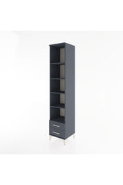 Hyperion Dolap 5 Raflı 2 Çekmeceli 44x44x221 Antrasit-Antrasit
