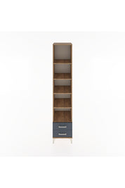 Hyperion Dolap 5 Raflı 2 Çekmeceli 44x44x221 Çam-Antrasit