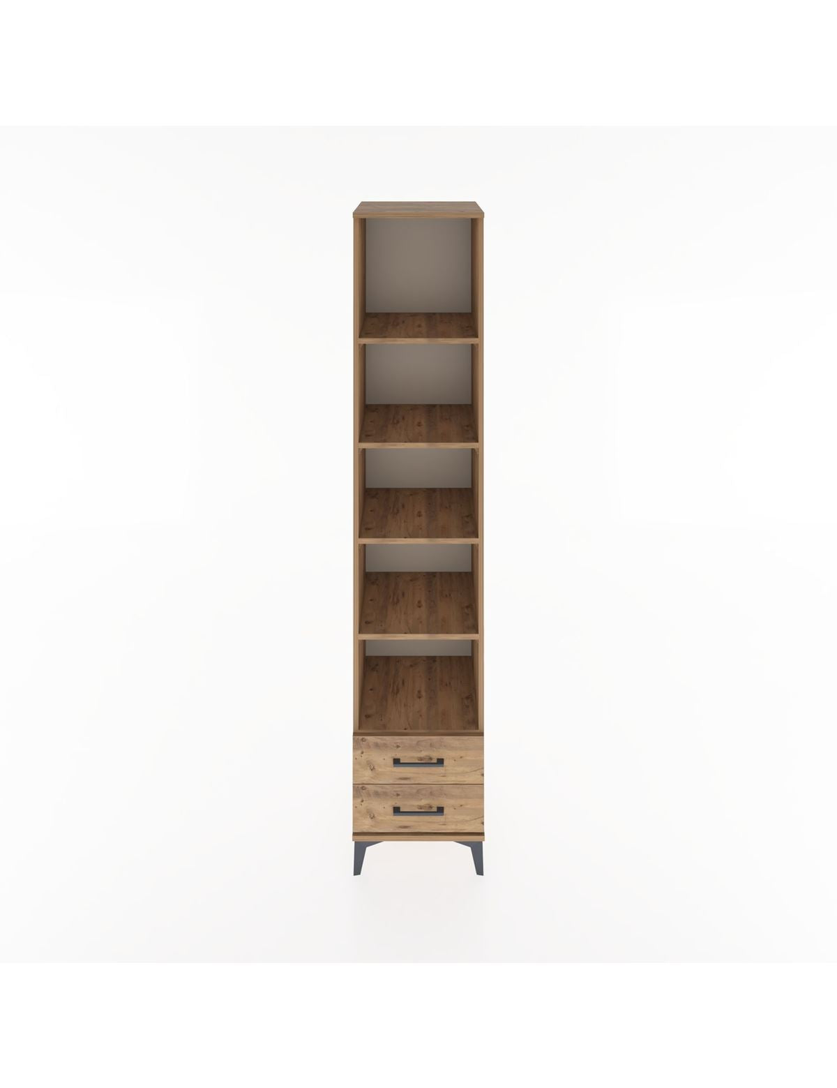 Hyperion Dolap 5 Raflı 2 Çekmeceli 44x44x221 Çam-Çam