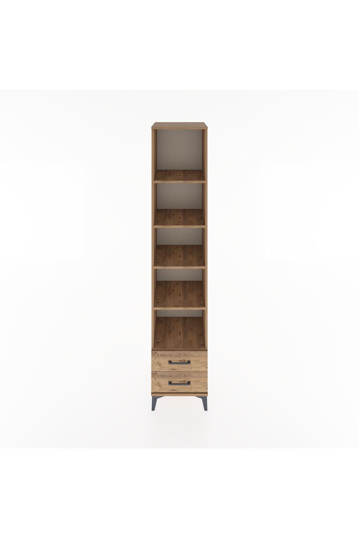 Hyperion Dolap 5 Raflı 2 Çekmeceli 44x44x221 Çam-Çam