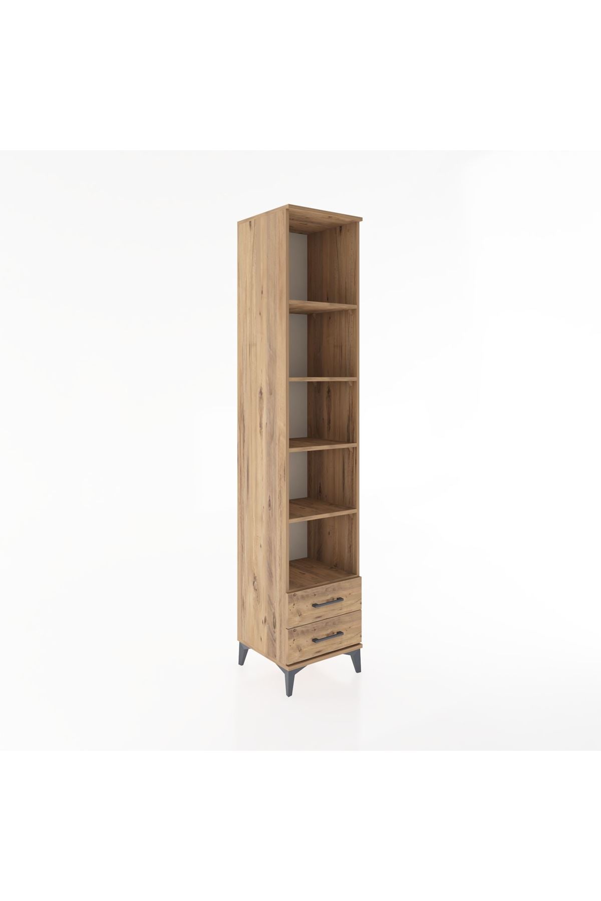 Hyperion Dolap 5 Raflı 2 Çekmeceli 44x44x221 Çam-Çam