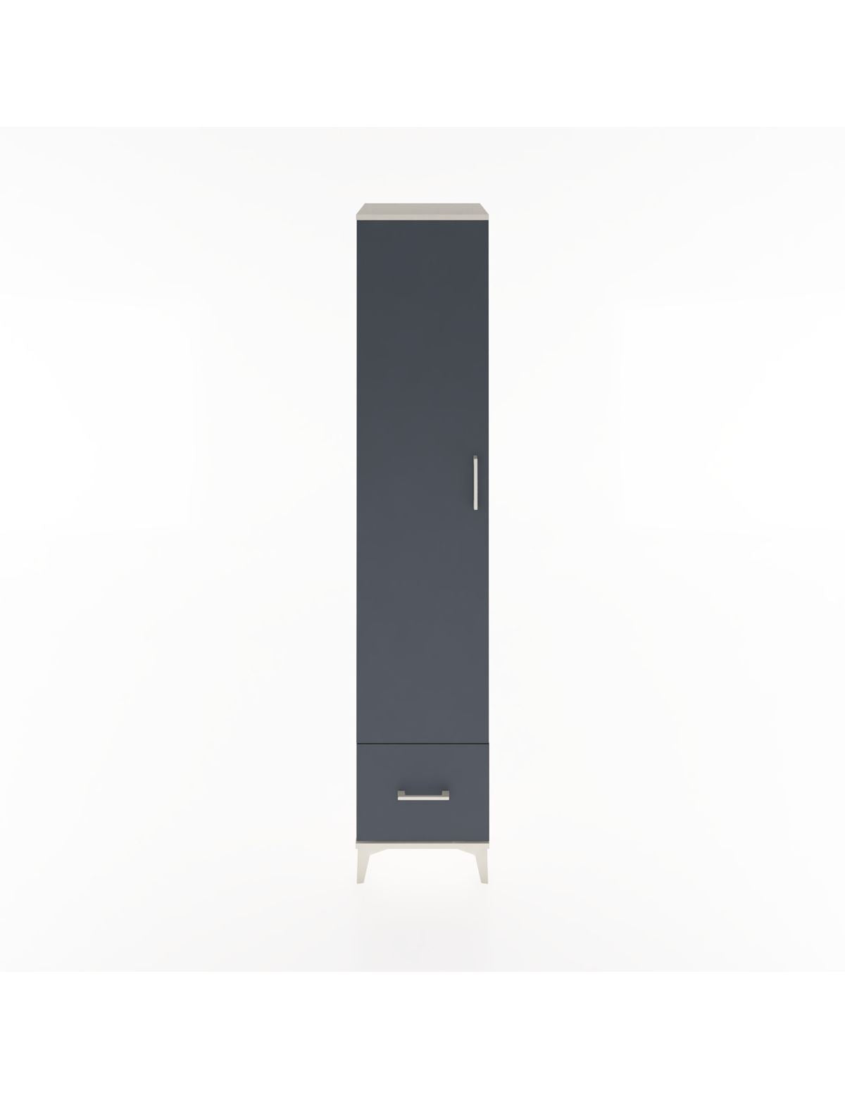 Hyperion Dolap 3 Raflı Tek Çekmeceli Tek Askılı 44x44x221 Aytaşı-Antrasit