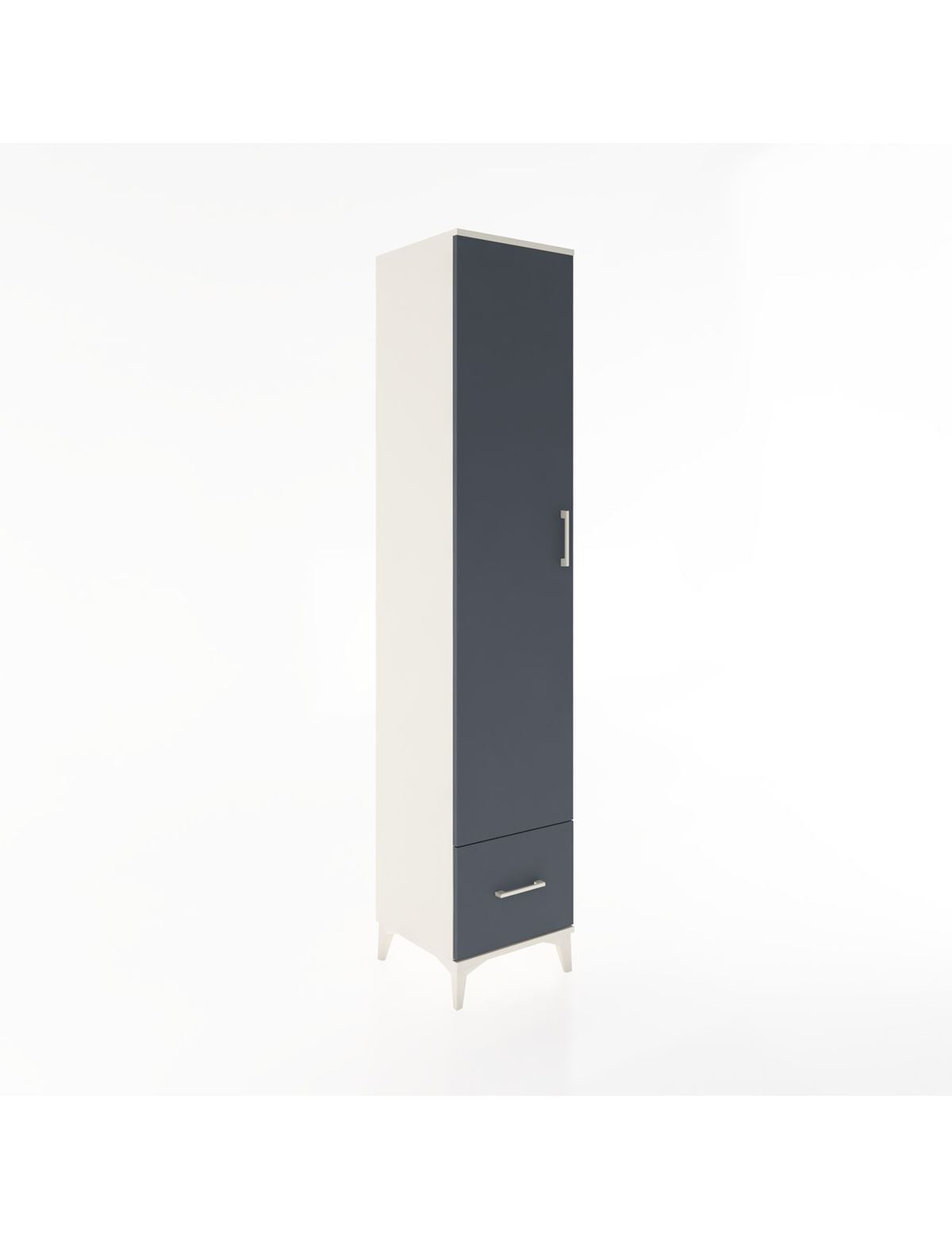 Hyperion Dolap 3 Raflı Tek Çekmeceli Tek Askılı 44x44x221 Aytaşı-Antrasit