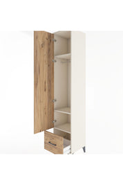Hyperion Dolap 3 Raflı Tek Çekmeceli Tek Askılı 44x44x221 Aytaşı-Çam
