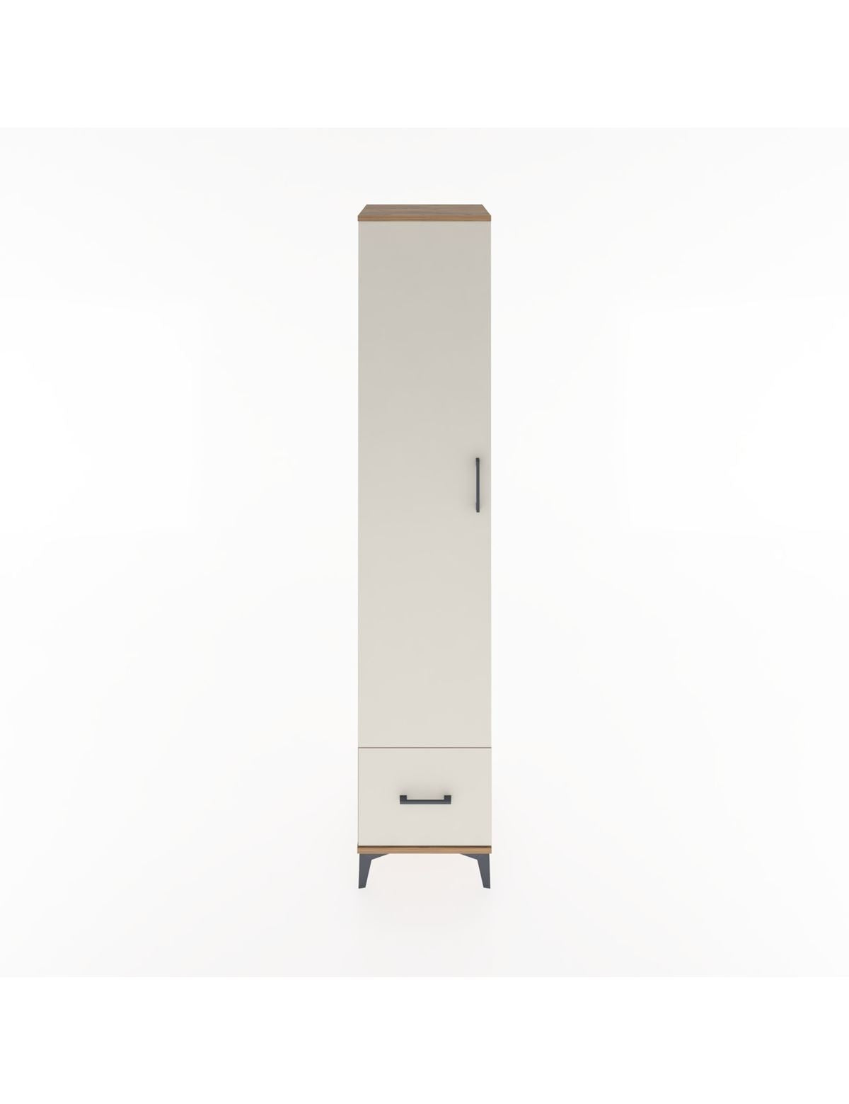 Hyperion Dolap 3 Raflı Tek Çekmeceli Tek Askılı 44x44x221 Çam-Aytaşı