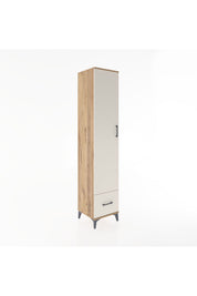 Hyperion Dolap 3 Raflı Tek Çekmeceli Tek Askılı 44x44x221 Çam-Aytaşı