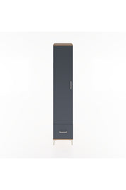 Hyperion Dolap 3 Raflı Tek Çekmeceli Tek Askılı 44x44x221 Çam-Antrasit