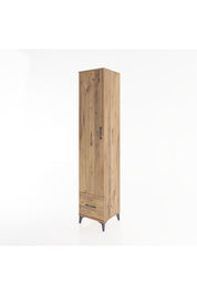 Hyperion Dolap 3 Raflı Tek Çekmeceli Tek Askılı 44x44x221 Çam-Çam
