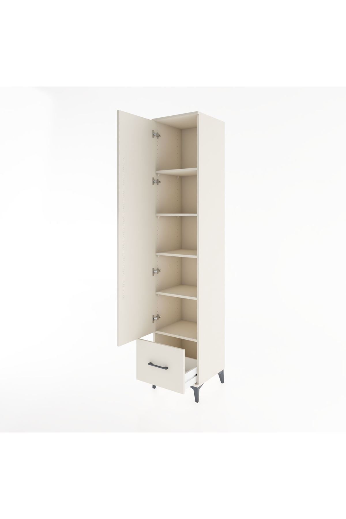 Hyperion Dolap 5 Raflı Tek Çekmeceli Tek Kapaklı 44x44x221 Aytaşı-Aytaşı