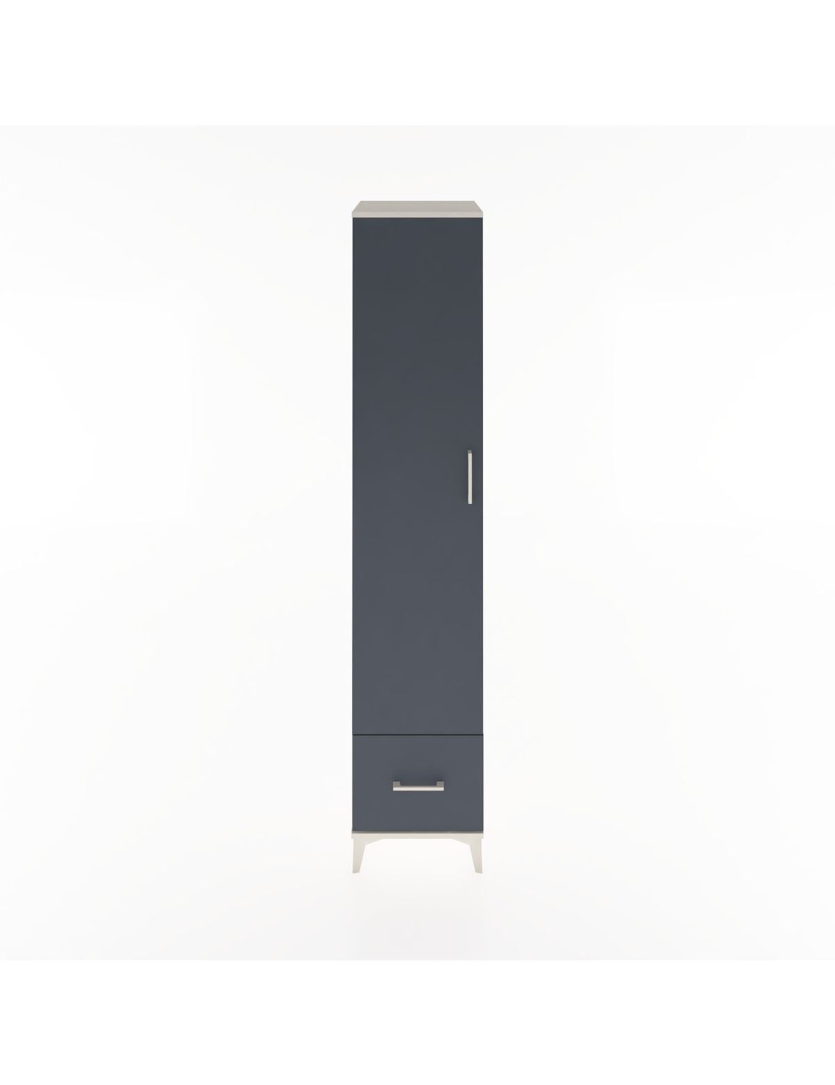 Hyperion Dolap 5 Raflı Tek Çekmeceli Tek Kapaklı 44x44x221 Aytaşı-Antrasit