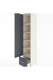 Hyperion Dolap 5 Raflı Tek Çekmeceli Tek Kapaklı 44x44x221 Aytaşı-Antrasit