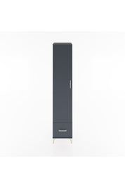Hyperion Dolap 5 Raflı Tek Çekmeceli Tek Kapaklı 44x44x221 Antrasit-Antrasit