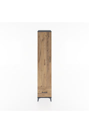 Hyperion Dolap 5 Raflı Tek Çekmeceli Tek Kapaklı 44x44x221 Antrasit-Çam