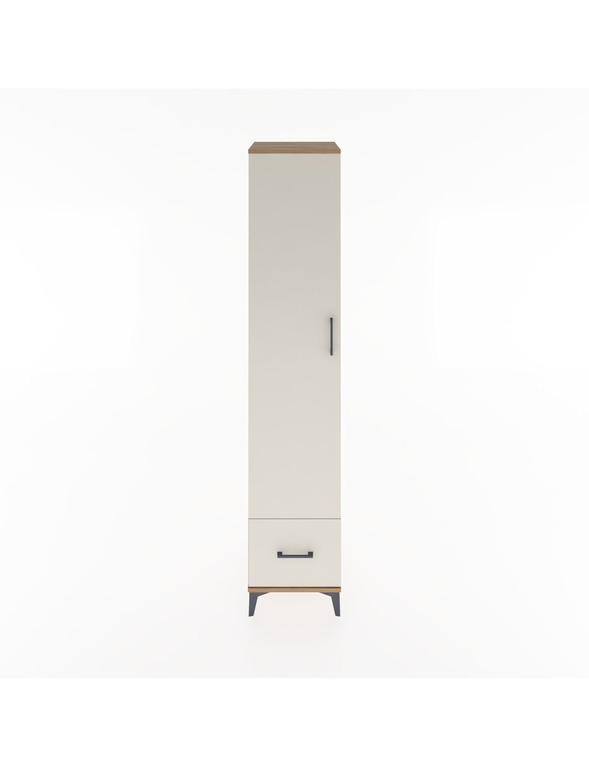 Hyperion Dolap 5 Raflı Tek Çekmeceli Tek Kapaklı 44x44x221 Çam-Aytaşı