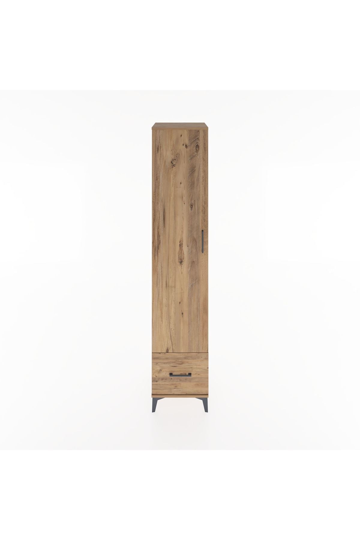 Hyperion Dolap 5 Raflı Tek Çekmeceli Tek Kapaklı 44x44x221 Çam-Çam