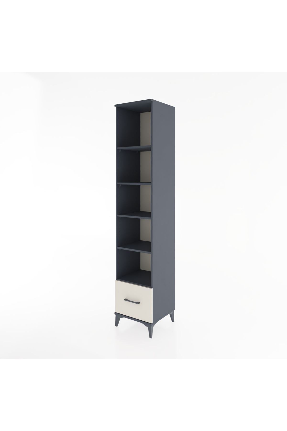 Hyperion Dolap 5 Raflı Tek Çekmeceli 44x44x221 Antrasit-Aytaşı