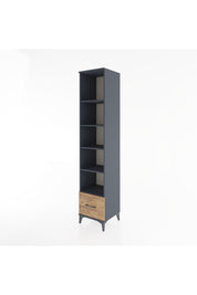 Hyperion Dolap 5 Raflı Tek Çekmeceli 44x44x221 Antrasit-Çam