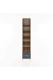 Hyperion Dolap 5 Raflı Tek Çekmeceli 44x44x221 Çam-Antrasit